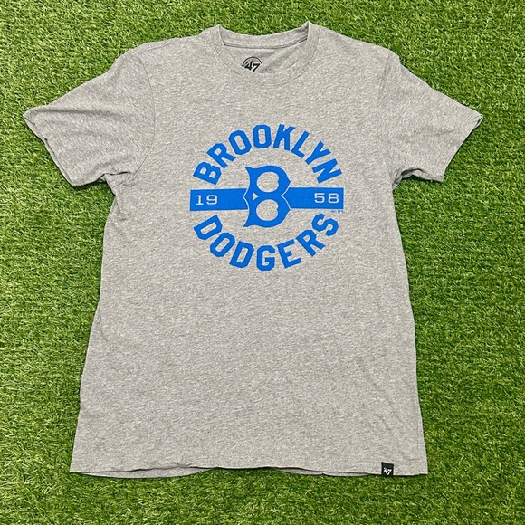 47 Other - Vintage Style Brooklyn Dodgers 1958 Tee by ‘47 Brand - Size S Heather Grey MLB